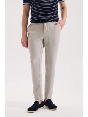 Jakamen Gri Comfort Fit Beli Lastikli Jagger Pantolon