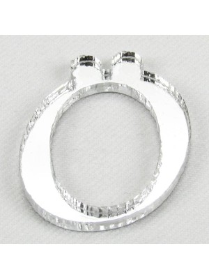 Vigordurus Pleksi Ayna Ö Harfi Gümüş Renk 3 cm