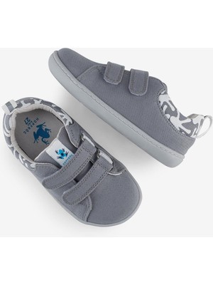 Hopfrög Smart Walker Canvas Play Eco Gri Barefoot Çocuk Ayakkabı