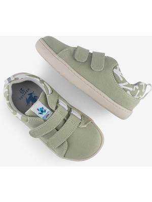 Hopfrög Smart Walker Canvas Play Eco Su Yeşili Barefoot Çocuk Ayakkabı