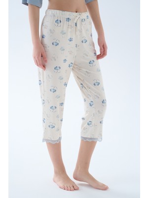 Hays Kadın Viskoz Dantel Detaylı Kapri Pijama Altı