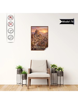 Akıllı Kağıt Türkiye Iller Tablo - Poster Nevşehir (Model-76)