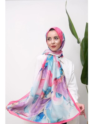 Eyşan İpek Karmaşık Desenli Dijital Soft Şal