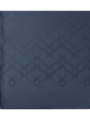 Şehr-i Şal Şehri Şal Zincir Desen Jakar Şal Indigo Mavi