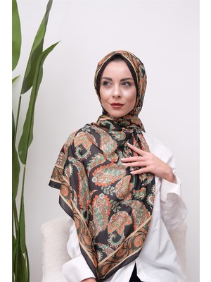Eyşan İpek Motif Harmanı Desenli Dijital Soft Şal