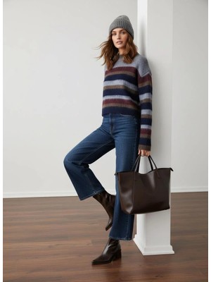 Sherin Çok Renkli Çizgili Basic Kazak