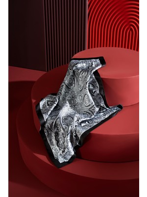 Jawel Kadın Etnik Desenli 55*55 cm Bandana & Fular