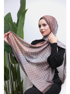 Eyşan İpek Kazayağı Degrade Desenli Dijital Soft Şal