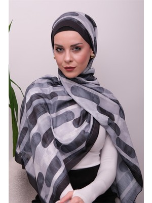 Eyşan İpek Flowgrid Desenli Dijital Soft Şal