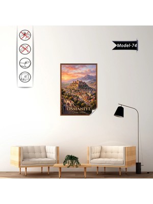 Akıllı Kağıt Türkiye Iller Tablo - Poster Osmaniye (Model-74)