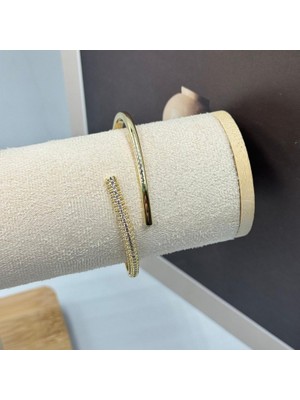 Ca Shopping Çift Yönlü Altın Kaplama Çelik Kelepçe