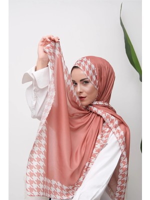 Eyşan İpek Elegant Kazayağı Desenli Dijital Soft Şal