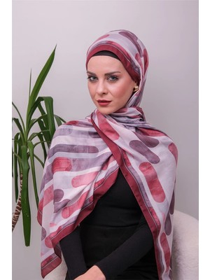 Eyşan İpek Flowgrid Desenli Dijital Soft Şal