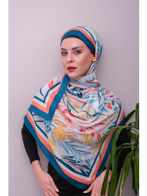 Eyşan İpek Vibrant Floral Desenli Dijital Soft Şal