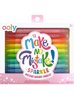 Ooly  Karışık Ooly Make No Mistake Glitter Silinebilir 12’li Keçeli Kalem
