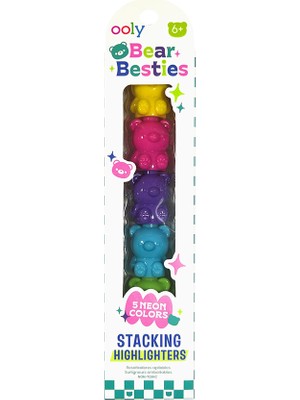 Ooly  Karışık Ooly Bear Besties Kutulu 5'li Highlighter Kalem