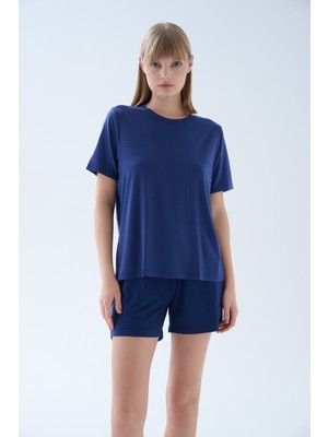 Hays Kadın Modal Kısa Kollu Bisiklet Yaka T-Shirt