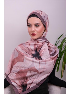 Eyşan İpek Majestic Leaf Desenli Dijital Soft Şal