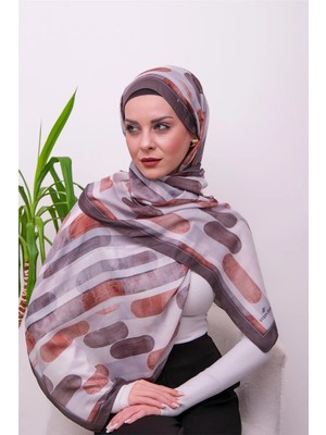 Eyşan İpek Flowgrid Desenli Dijital Soft Şal