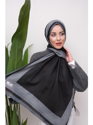 Eyşan İpek Border Touch Desenli Dijital Soft Şal
