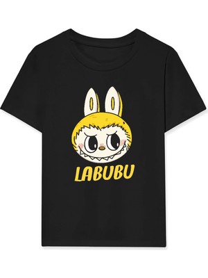 Freedom Labubu   Baskılı T-Shirt - Siyah -