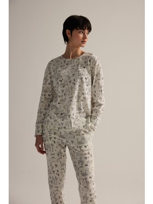 Hays Kadın Pamuklu Uzun Kollu Pijama Üstü