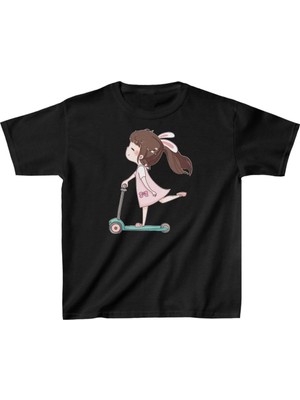 Freedom Baskılı T-Shirt - Siyah -
