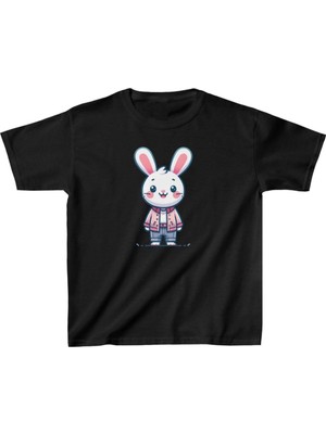 Freedom Baskılı T-Shirt - Siyah -