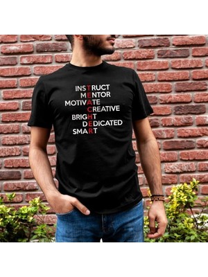 Freedom Bisiklet Yaka Baskılı Oversize T-Shirt - Siyah