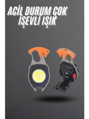 General El Feneri LED Anahtarlık Çok Fonksiyonlu Mini Çakmak Özellikli