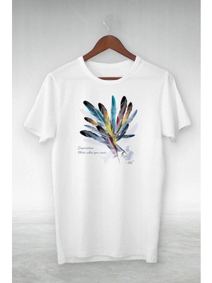 Freedom Baskılı Oversize T-Shirt - Beyaz -