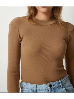 Freedom Full Likralı Fitilli Kaşkorse Body - Kahve -