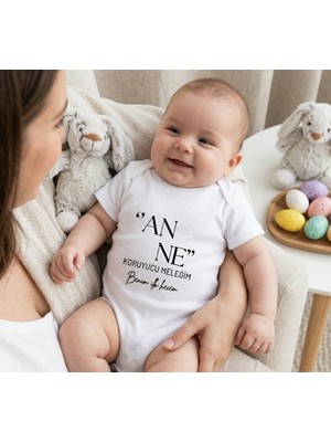 Veracraft Anne Yazılı %100 Pamuklu Bebek Zıbını Body