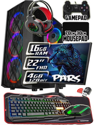 Warbox Pars 16GB Ram X5650 Işlemci 256GB SSD R7 240-4GB E.kartı 22" Monitör Gaming Takım Bilgisayar