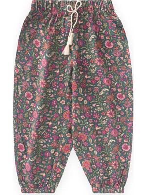 Cigit Desenli Viskon Şalvar 2-10 Yaş Çağla Yeşili