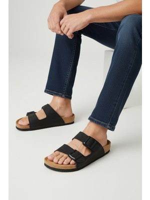 Twigy Ortopedik Taban Rahat Tokalı Erkek Terlik