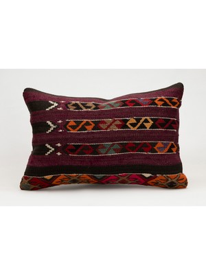 Kilim Wholesale El Yapımı Eski Kilimden Yapılmış Vintage Kırlent Kılıfı, Yün, 40X60 cm