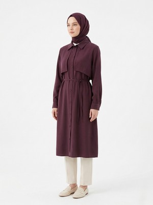 Miostil Çift Taraflı Aller Uzun Tunik-Bordo
