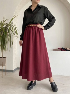 Miostil Kemer Detay Terikoton Etek-Bordo