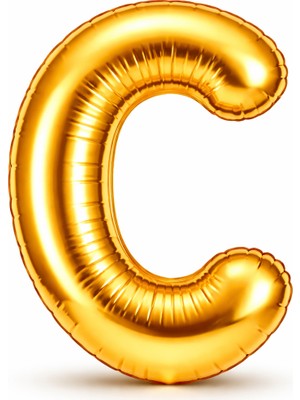 Eng Parti Dünyası C Harfi - Gold Folyo Harf Balon 40 Inç