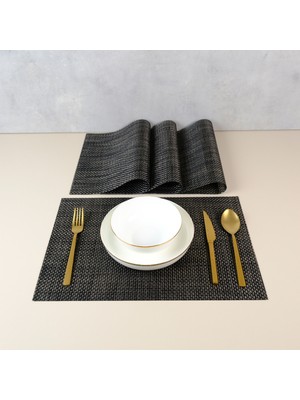 Maxstyle Orion Coal 4 Parça Amerikan Servis 30X45 cm