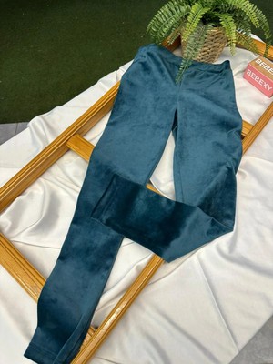 bebexy Kadife Tayt Zümrüt Yeşili Rengi