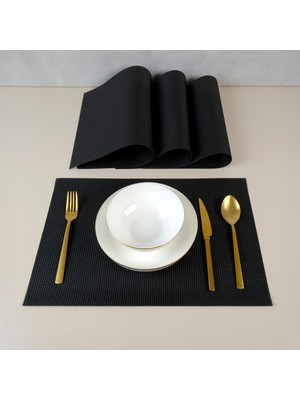 Maxstyle Other Black 4 Parça Amerikan Servis 30X45 cm