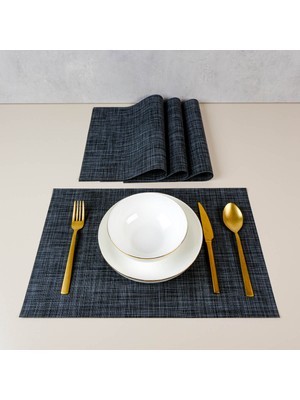 Maxstyle Black 4 Parça Amerikan Servis 30X45 cm