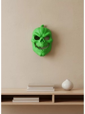 Yeşil Dekoratif Korku Maskesi Duvar Süsü Veralya Tech