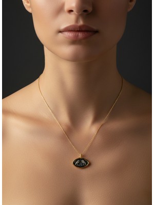 G&a Jewels Birlik Kanatları 925 Ayar Oksitli Yaldız (Altın) Kaplama Gümüş Kolye