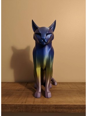 Koyu Rainbow Kedi Biblo Modern Salon ve Raf Dekoru Veralya Tech