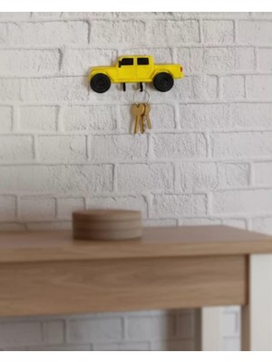 Araba Figürlü Duvar Anahtarlığı Ev ve Ofis Için Dekoratif Tasarım Veralya Tech