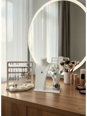 Labari 3D Baskı Minimalist Takı Standı Kolye, Saat, Bileklik Küpe ve Yüzükleriniz Için Stant