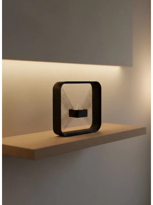 Askılı Kare Mumluk Duvar Dekoru Loş Salon ve Modern Mekanlar Veralya Tech